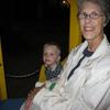 Riding the train with Grandma!